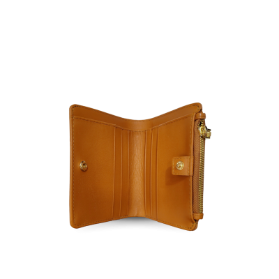 CW0122SSHKAY : CROCODILE BELLY LEATHER SHORT BI-FOLD & ZIPPED WALLET