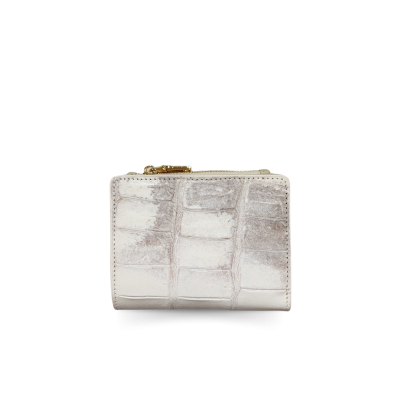 CROCODILE BELLY LEATHER SHORT BI-FOLD & ZIPPED WALLET : CW0122SSHKAY