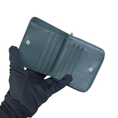 CROCODILE BELLY LEATHER SHORT BI-FOLD & ZIPPED WALLET : CW0122SSAY