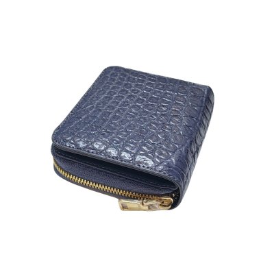 CROCODILE BELLY LEATHER SHORT BI-FOLD & ZIPPED WALLET : CW0122SSAY