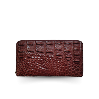 C-W01BL-L : CROCODILE BACK LEG LEATHER LONG LARGE ZIPPED WALLET