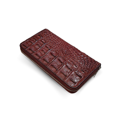 C-W01BL-L : CROCODILE BACK LEG LEATHER LONG LARGE ZIPPED WALLET