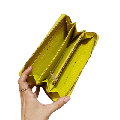 CROCODILE BACK LEG LEATHER LONG MEDIUM ZIPPED WALLET : CW01BLMY