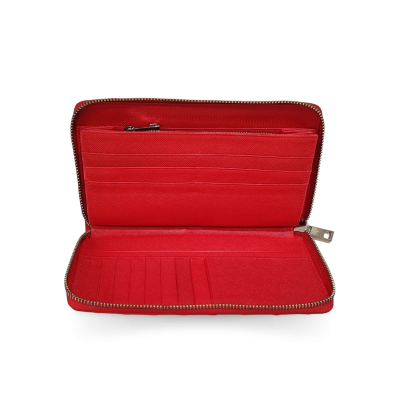 CW01BS-L : CROCODILE BACK BELLY LEATHER LONG LARGE ZIPPED WALLET