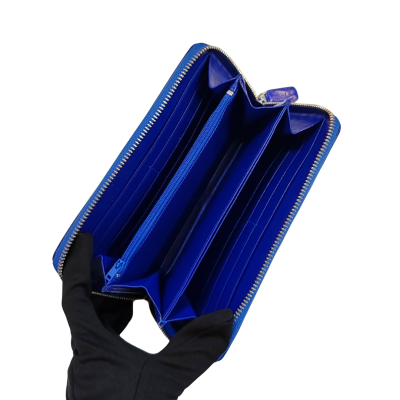 CROCODILE BACK BELLY LEATHER LONG MEDIUM ZIPPED WALLET : CW01BSMAY