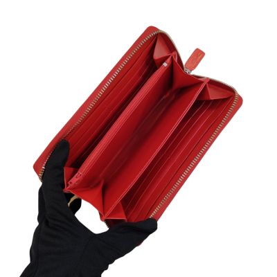 CROCODILE BACK BELLY LEATHER LONG MEDIUM ZIPPED WALLET : CW01BSMAY