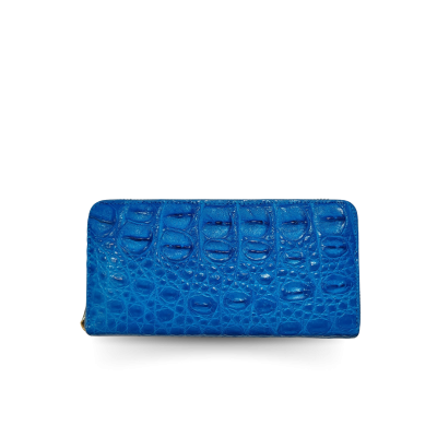 CROCODILE BACK BELLY LEATHER LONG MEDIUM ZIPPED WALLET : CW01BSMY