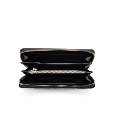 CROCODILE TAIL LEATHER LONG MEDIUM ZIPPED WALLET : CW01BTMY