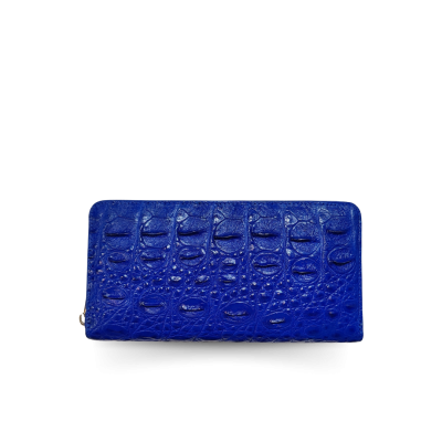 CROCODILE BACK BELLY LEATHER LONG MEDIUM ZIPPED WALLET : CW01BSMY