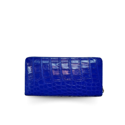 CROCODILE BACK BELLY LEATHER LONG MEDIUM ZIPPED WALLET : CW01BSMY