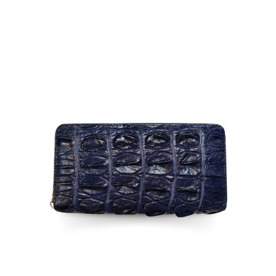 CROCODILE BACK BELLY LEATHER LONG MEDIUM ZIPPED WALLET : CW01BSMY