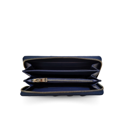 CROCODILE BACK BELLY LEATHER LONG MEDIUM ZIPPED WALLET : CW01BSMY
