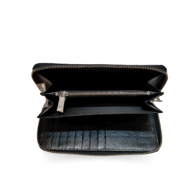 CROCODILE TAIL LEATHER LONG MEDIUM ZIPPED WALLET : CW01BTMT