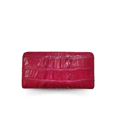 CROCODILE TAIL LEATHER LONG MEDIUM ZIPPED WALLET : CW01BTMT