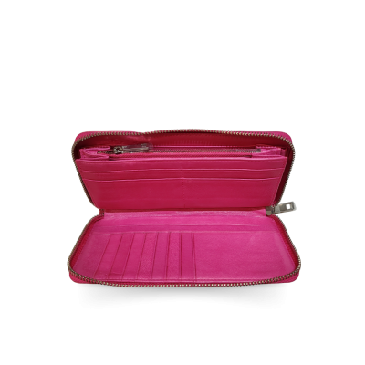 CROCODILE TAIL LEATHER LONG MEDIUM ZIPPED WALLET : CW01BTMT