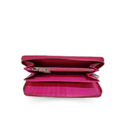 CROCODILE TAIL LEATHER LONG MEDIUM ZIPPED WALLET : CW01BTMT