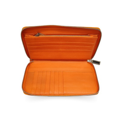 CW01HK-L-R : CROCODILE HORNBACK LEATHER LONG LARGE ZIPPED WALLET