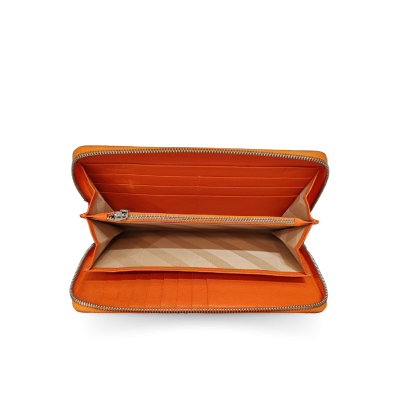 CW01HK-L-R : CROCODILE HORNBACK LEATHER LONG LARGE ZIPPED WALLET
