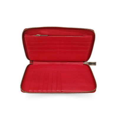 CW01HK-L-R : CROCODILE HORNBACK LEATHER LONG LARGE ZIPPED WALLET