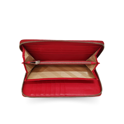 CW01HK-L-R : CROCODILE HORNBACK LEATHER LONG LARGE ZIPPED WALLET