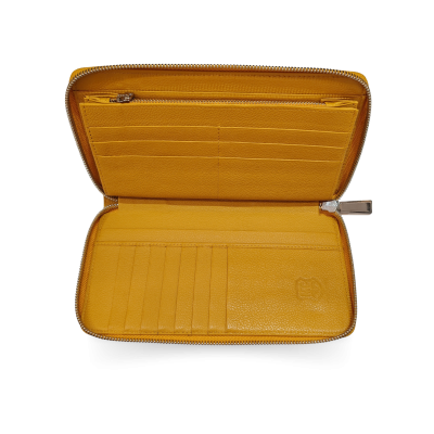 CW01HK-L-R : CROCODILE HORNBACK LEATHER LONG LARGE ZIPPED WALLET