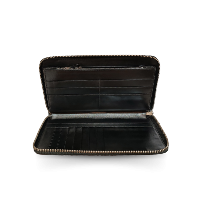 CW01HK-L-T : CROCODILE HORNBACK LEATHER LONG LARGE ZIPPED WALLET(copy)