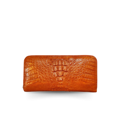 CROCODILE HORNBACK LEATHER LONG MEDIUM ZIPPED WALLET : CW01HKMMX