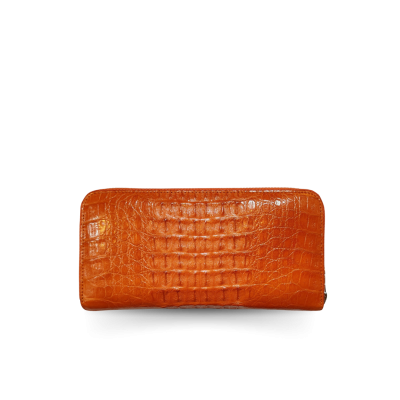 CROCODILE HORNBACK LEATHER LONG MEDIUM ZIPPED WALLET : CW01HKMMX