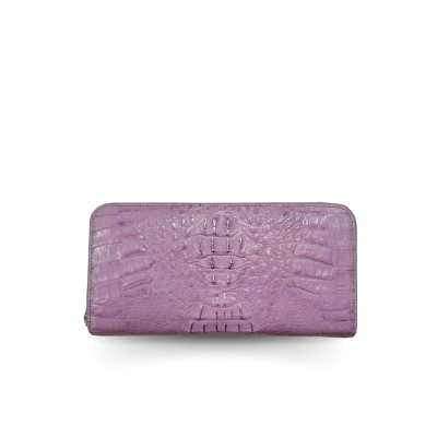 CROCODILE HORNBACK LEATHER LONG MEDIUM ZIPPED WALLET : CW01HKMMX