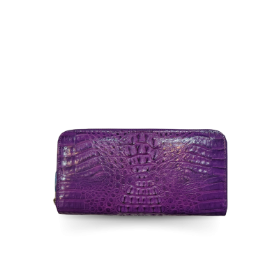 CROCODILE HORNBACK LEATHER LONG MEDIUM ZIPPED WALLET : CW01HKMMX