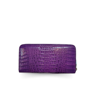 CROCODILE HORNBACK LEATHER LONG MEDIUM ZIPPED WALLET : CW01HKMMX