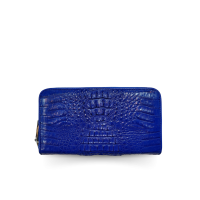 CROCODILE HORNBACK LEATHER LONG MEDIUM ZIPPED WALLET : CW01HKMR
