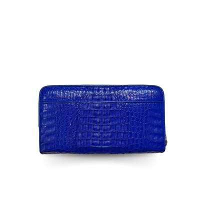 CROCODILE HORNBACK LEATHER LONG MEDIUM ZIPPED WALLET : CW01HKMR