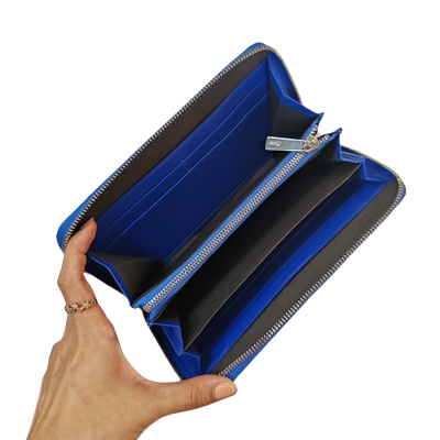 CROCODILE HORNBACK LEATHER LONG MEDIUM ZIPPED WALLET : CW01HKMR