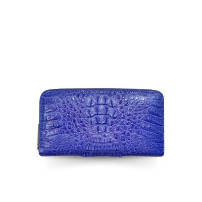 CROCODILE HORNBACK LEATHER LONG MEDIUM ZIPPED WALLET : CW01HKMR