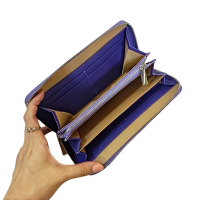 CROCODILE HORNBACK LEATHER LONG MEDIUM ZIPPED WALLET : CW01HKMR