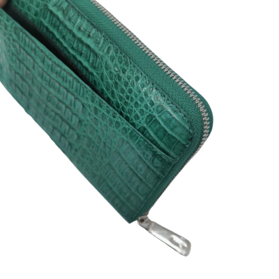 CROCODILE HORNBACK LEATHER LONG MEDIUM ZIPPED WALLET : CW01HKMR