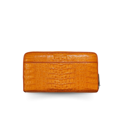 CROCODILE HORNBACK LEATHER LONG MEDIUM ZIPPED WALLET : CW01HKMR
