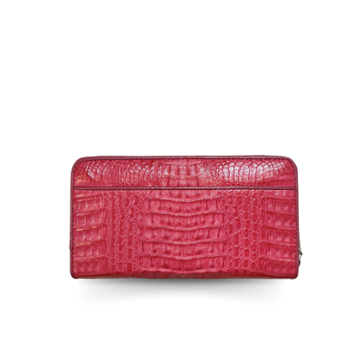 CROCODILE HORNBACK LEATHER LONG MEDIUM ZIPPED WALLET : CW01HKMR