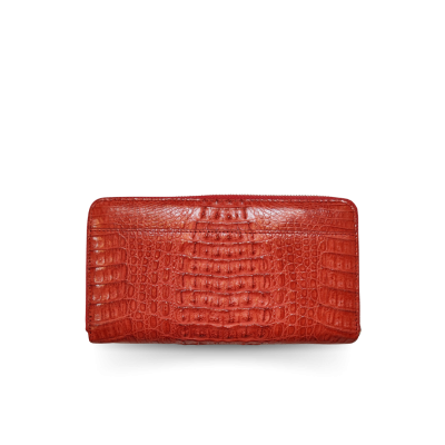 CROCODILE HORNBACK LEATHER LONG MEDIUM ZIPPED WALLET : CW01HKMR