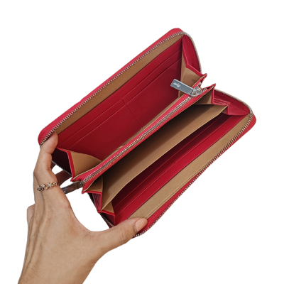 CROCODILE HORNBACK LEATHER LONG MEDIUM ZIPPED WALLET : CW01HKMR