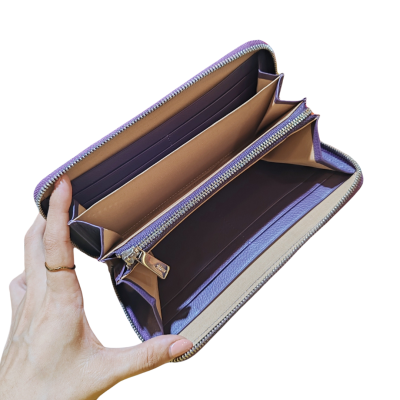 CROCODILE HORNBACK LEATHER LONG MEDIUM ZIPPED WALLET : CW01HKMR