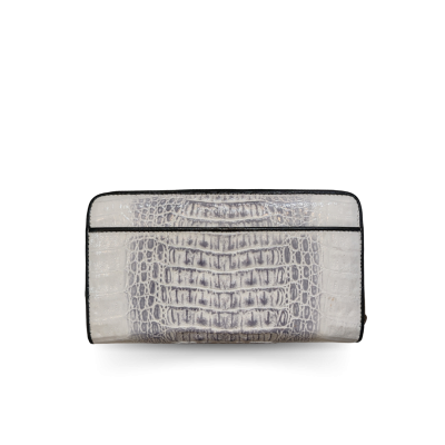 CROCODILE HORNBACK LEATHER LONG MEDIUM ZIPPED WALLET : CW01HKMR