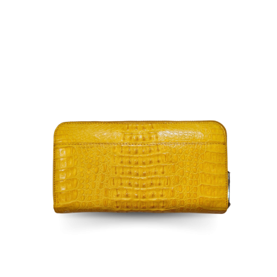 CROCODILE HORNBACK LEATHER LONG MEDIUM ZIPPED WALLET : CW01HKMR
