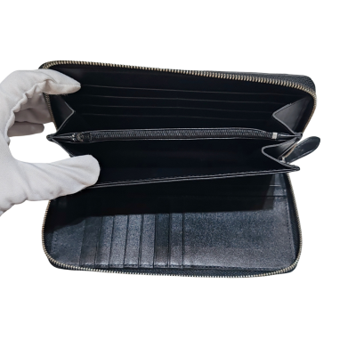 CROCODILE HORNBACK LEATHER LONG LARGE ZIPPED WALLET : CW01HL