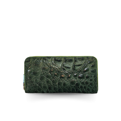 CW01HZ-M-MX : CROCODILE HALF HORNBACK LEATHER LONG MEDIUM ZIPPED WALLET