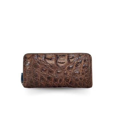 CW01HZ-M-MX : CROCODILE HALF HORNBACK LEATHER LONG MEDIUM ZIPPED WALLET