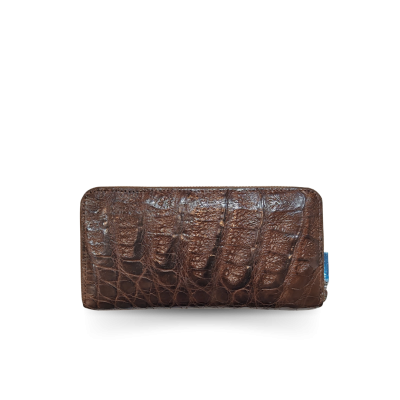 CW01HZ-M-MX : CROCODILE HALF HORNBACK LEATHER LONG MEDIUM ZIPPED WALLET