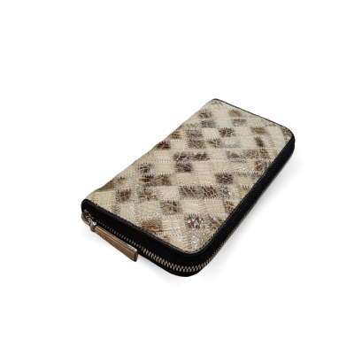 CROCODILE LEATHER LONG MEDIUM ZIPPED WALLET : CW01PWMR