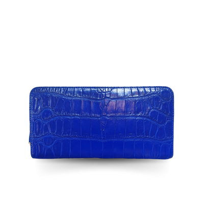 C-W01S-L-BRDSR : CROCODILE BELLY LEATHER LONG ZIPPED WALLET